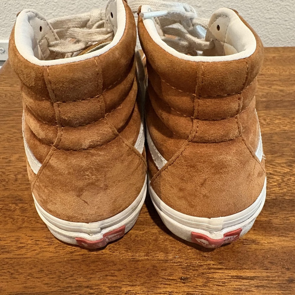 Vans Sk8-Hi Scotchgard Suede Sneakers Women 6 Camel Brown High Top Shoes Men 4.5 - Picture 6 of 11